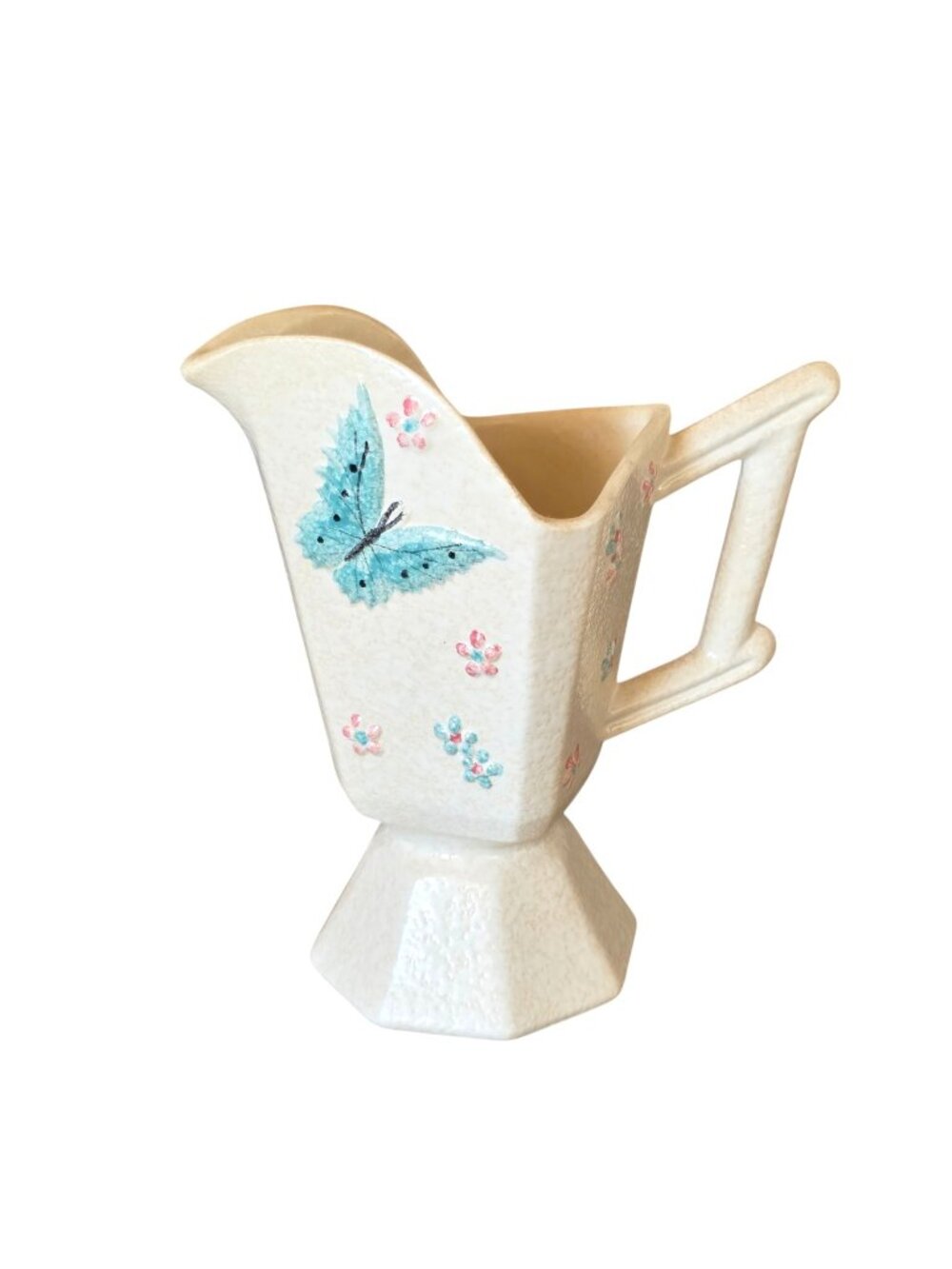MCM Hull Butterfly Floral Pitcher Vase B11 USA 8 3/4" Original 1956 Pottery